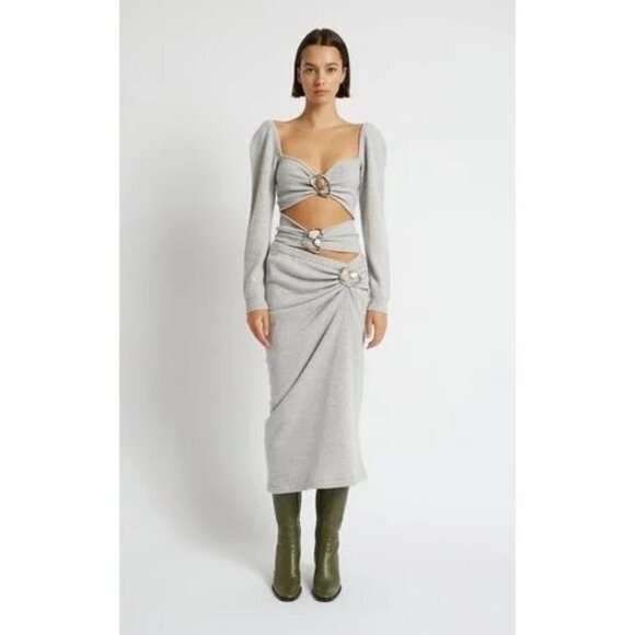 Christopher Esber Sweaters - Christopher Esber Heirloom Quartz Multipanel Sweater in Grey XSmall As Is New